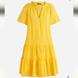 JCREW Ruffle-trim tiered dress in cotton dobby